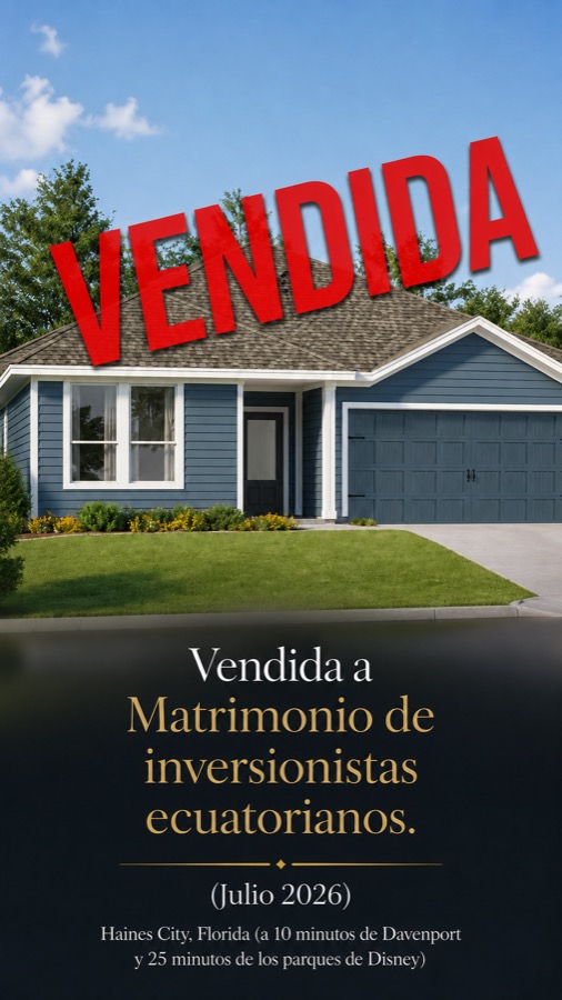 Casa vendida en Haines City, a 30 minutos de Disney